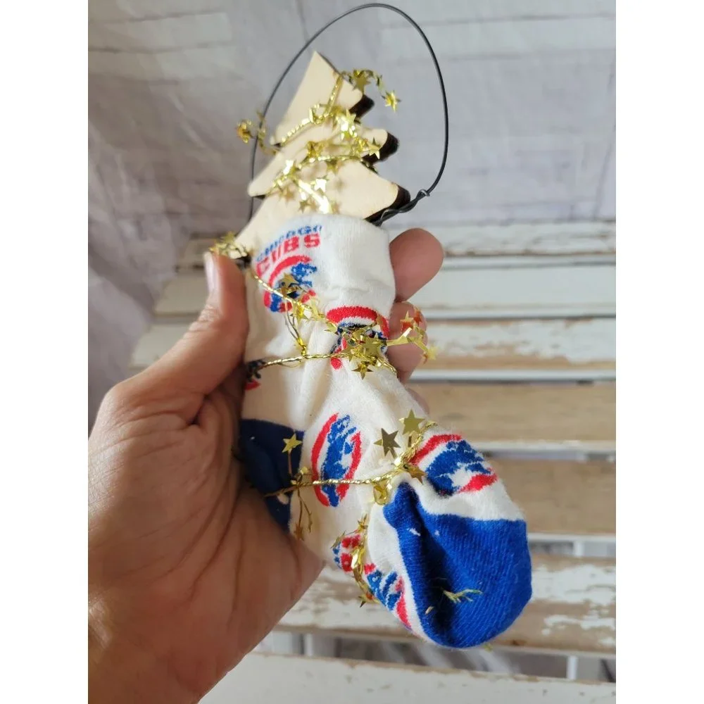 Chicago‎ Cubs homemade ornament Xmas tree baseball